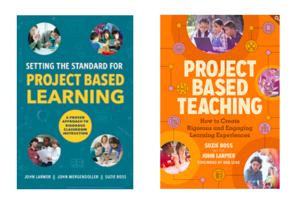 book covers for 'Setting the Standard' and 'Project Based Teaching'