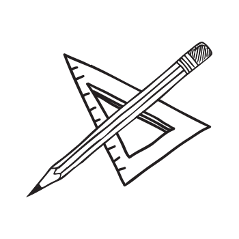 pencil and square tool illustration