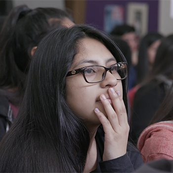 student looking thoughtful