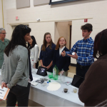 Students presenting their project at an exhibition