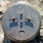 a clock that looks like it has a sad face