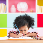 preschooler doing homework